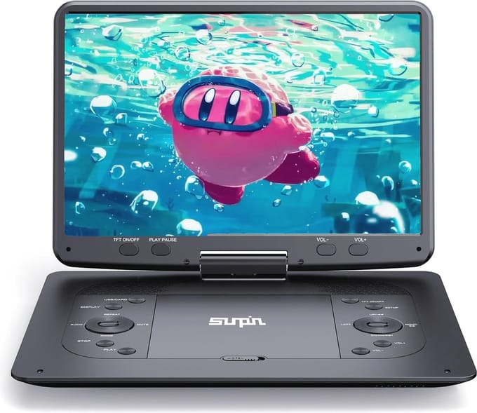 Draagbare DVD-speler met 14,1 inch HD-beeldscherm - Ideaal voor Kinderen en Auto