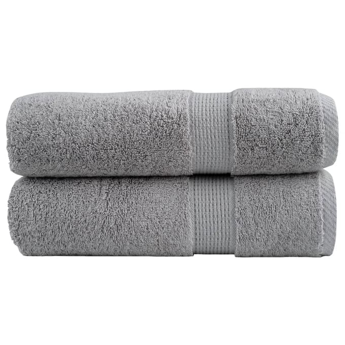 vidaXL - Badhanddoeken - SOLUND - 2 - st - 600 - g/m² - 100x150 - cm - grijs