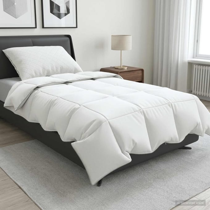 vidaXL - 90% - Ganzendons - Deken - Set - FULDA - 2 - st - 155 - x - 200 - cm - Zomer - 100 - GSM