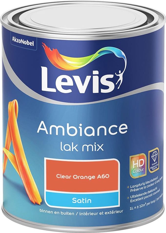 Levis - Ambiance Lak Satin Mix - Clear Orange A60 - Mengverf - 1 L