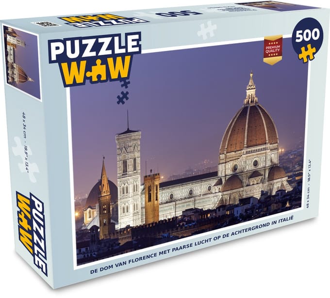 Puzzel Florence - Koepel - Paars - Legpuzzel - Puzzel 500 stukjes