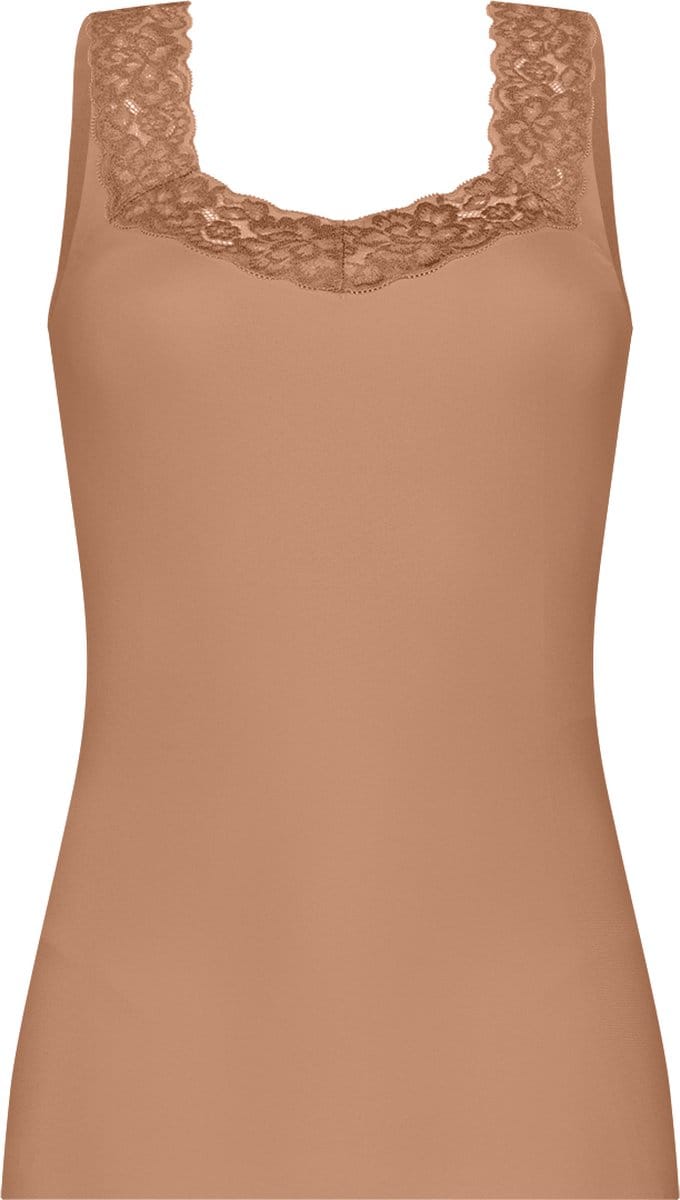 Ten Cate Secrets singlet met kant hazelnut voor Dames | Maat M