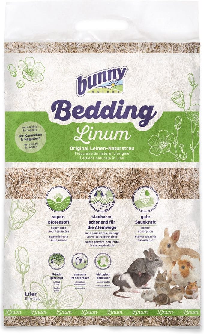 12,5 ltr Bunny nature bunnybedding linum vlasvezel