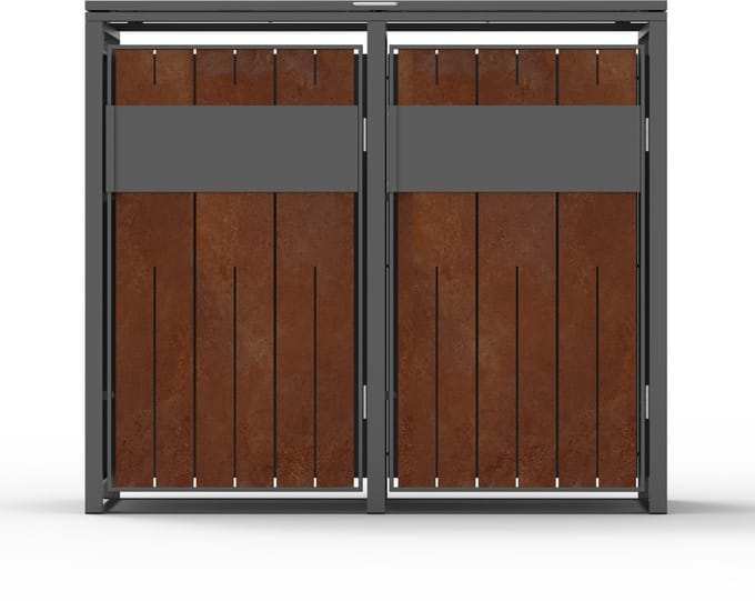 TuinChamp Container berging roest 2 containers - Kliko ombouw