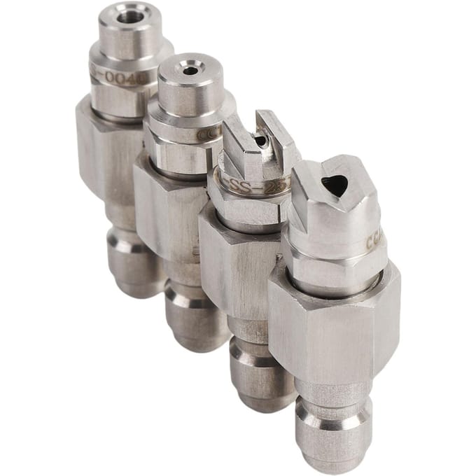 4-weg Hogedrukreiniger Nozzle 1 4 Inch Snelkoppeling 4GPM J-Stang Slang Nozzle voor Soft Wash Systeem gray