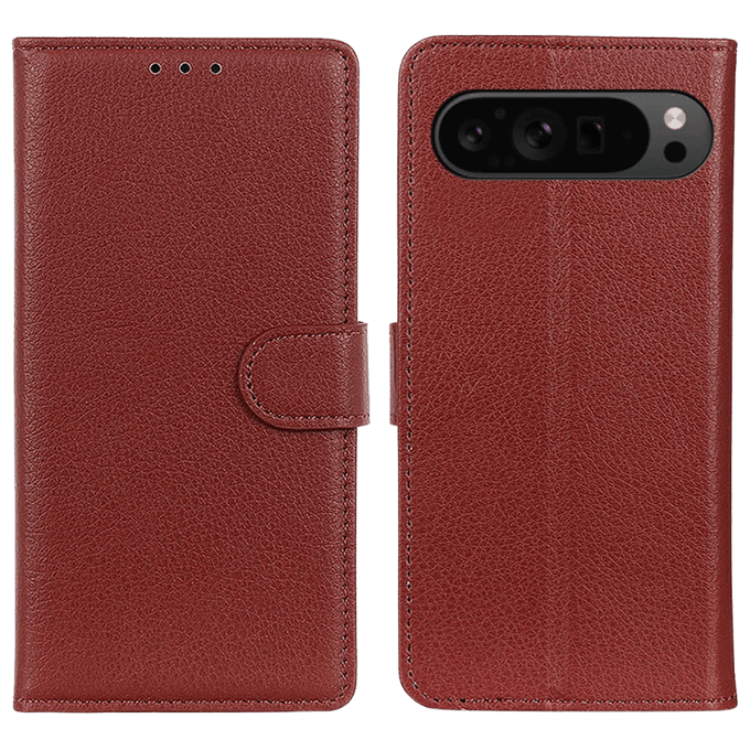 CaseBody Google Pixel 9 / Pixel 9 Pro Bookcase Hoesje Bruin