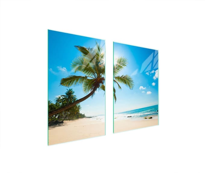 TMK ArtDeko - Beschermende Glazen Plaat - Plaża - 65x52 cm