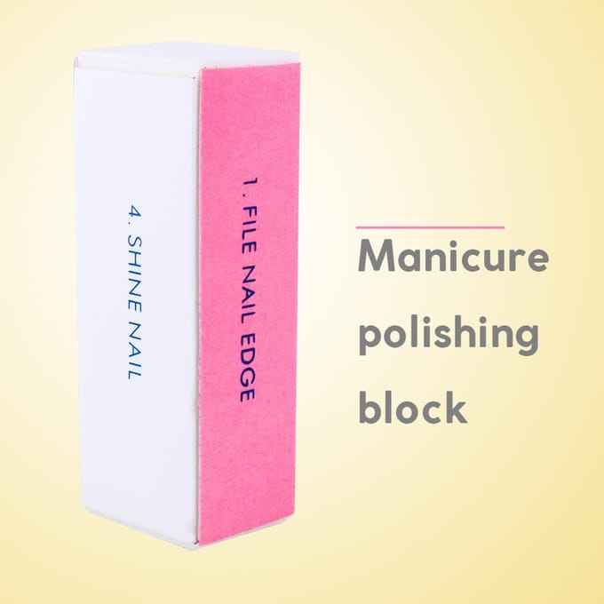 1 10 pcs Nail Art Shiner Buffer Polissage 4 Faces Bloc Sable Ponçage Lime Manucure pink