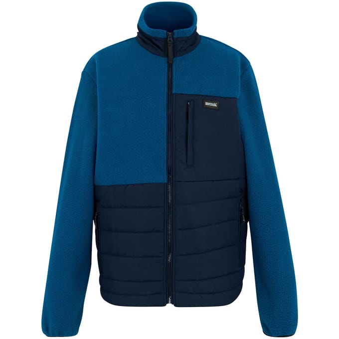 Regatta Heren Frankie Borg Full Zip Hybride Jas (Marine/Snorkelblauw)