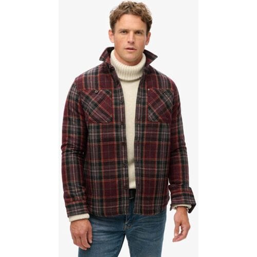 Superdry The Merchant Store - Gewatteerd Overshirt Bruin Grootte: XL