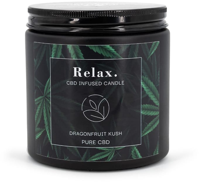 Candle-Brothers Geurkaars - Dragonfruit Kush - met CBD - gekleurd - was