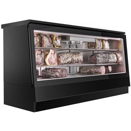 GGM Gastro Dry Aging Kühlvitrine - 2000mm - Schwarz