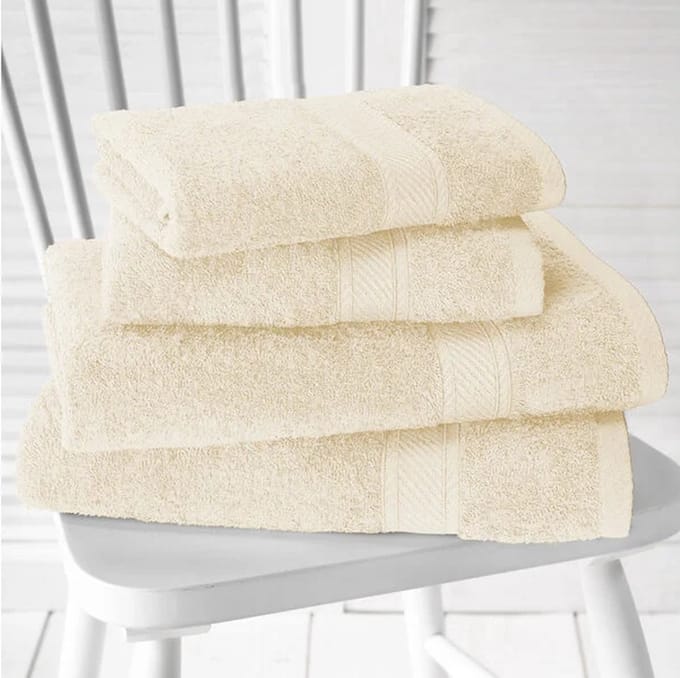 De Witte Lietaer Promopack Helene, Cream - 2 washandjes + 2 handdoeken + 2 douchelakens