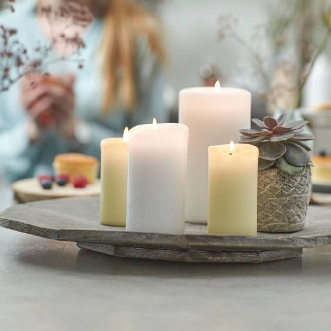 Bolsius - Stompkaars - 4 stuks per verpakking - Cloudy White