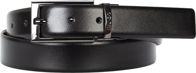 HUGO leren heren riem - zwart