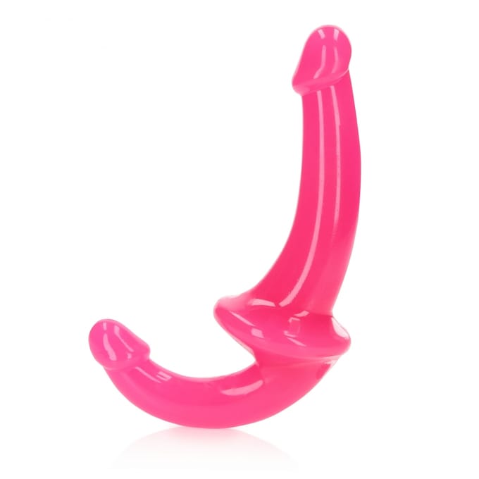 Shots - RealRock REA147GLOPNK1 - Strapless Strap-On - GitD - 6'' / 13,5 cm - Neon Pink