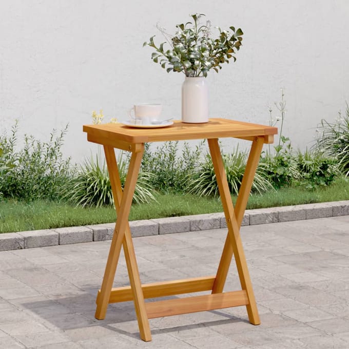 vidaXL - Tuintafel - inklapbaar - 50x36x60 - cm - massief - acaciahout
