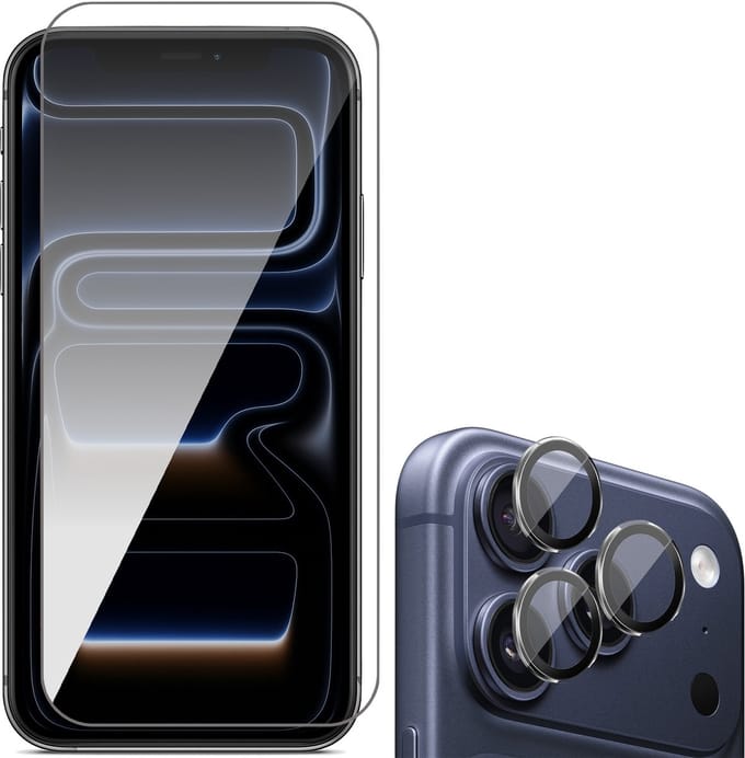 Screenprotector & Camera Protector geschikt voor iPhone 17 Pro - Glas