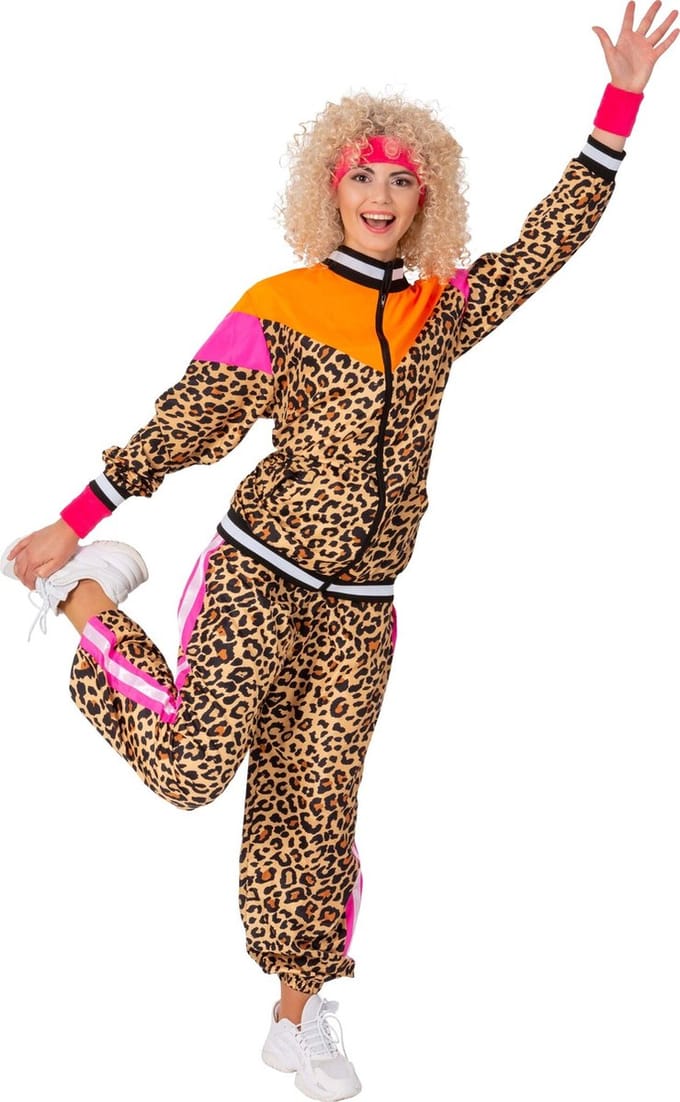 Retro Trainingspak Luipaard Dames - Maat L/XL