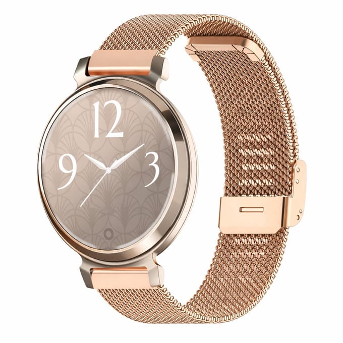 By Qubix - Milanese bandje met klemsluiting - Rosé goud - Geschikt voor Garmin Lily 2