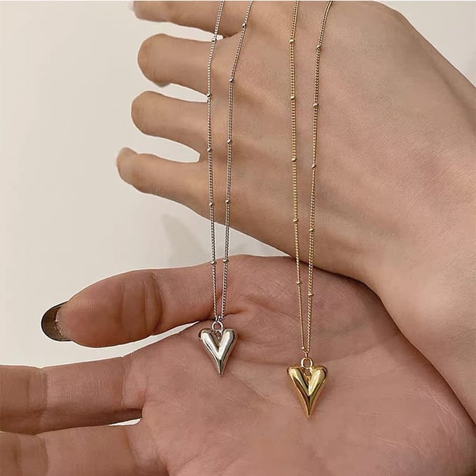 JewelGalerie - Ketting hartje - Zilver