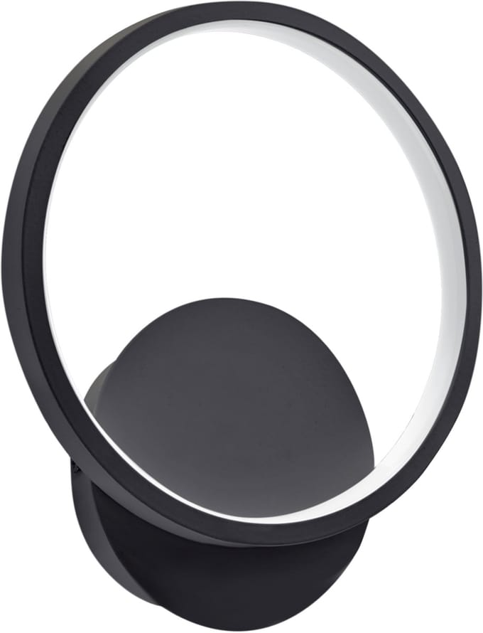 EMMA LED C - Wandlamp - 10w - 1090 Lumen - 4100K daglicht wit - Rond - Zwart