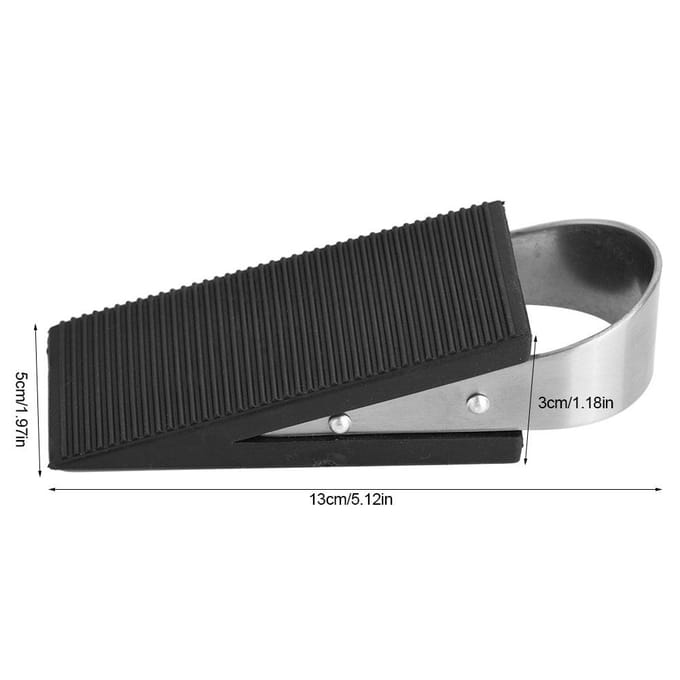1 stuks Rubber Roestvrij Staal Deurstopper Wigblok Stopper Veiligheidsbeschermer Thuis Kantoor Gebruik Hot