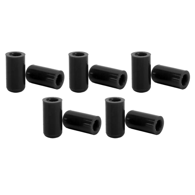 10 Stuks Auto Inlaat Vacuümslang Eind Afdekkap Dop Plug Silicone 8mm Binnendiameter Universeel zwart
