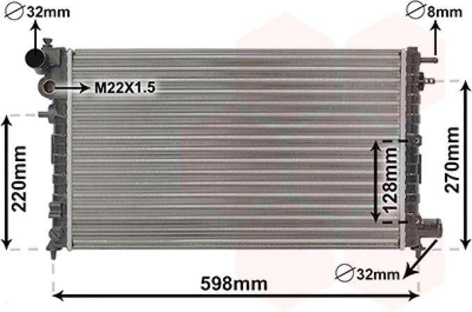 Van Wezel - RADIATOR VOOR CITROEN SAXO 1996-1999 00001301VT