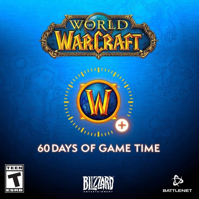 World of Warcraft 60 Dagen Time Card