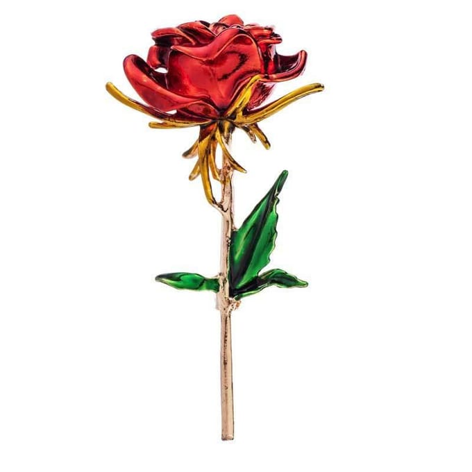 Broche Rose Rouge Exquise Haut de Gamme Broche Mariage Haut de Gamme Mariée Demoiselle d'Honneur Broche Broche Femme brown