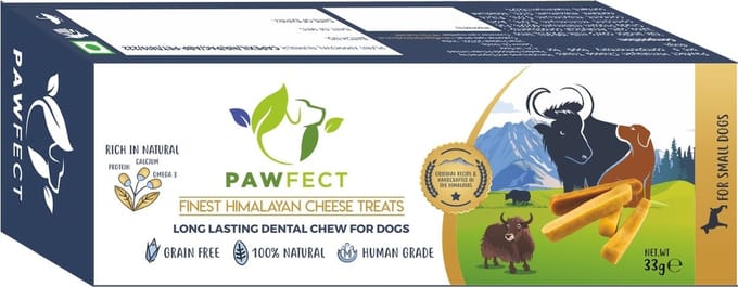 Pawfect chew yakstaaf Small Bars Single 33 gr. | Tandverzorgende hondensnack