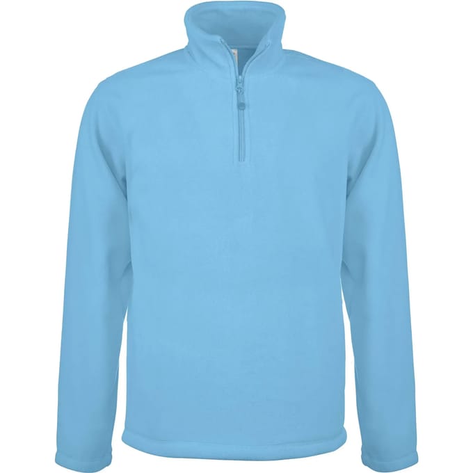 Fleecevest 'Enzo' met ritskraag merk Kariban maat S Sky Blue