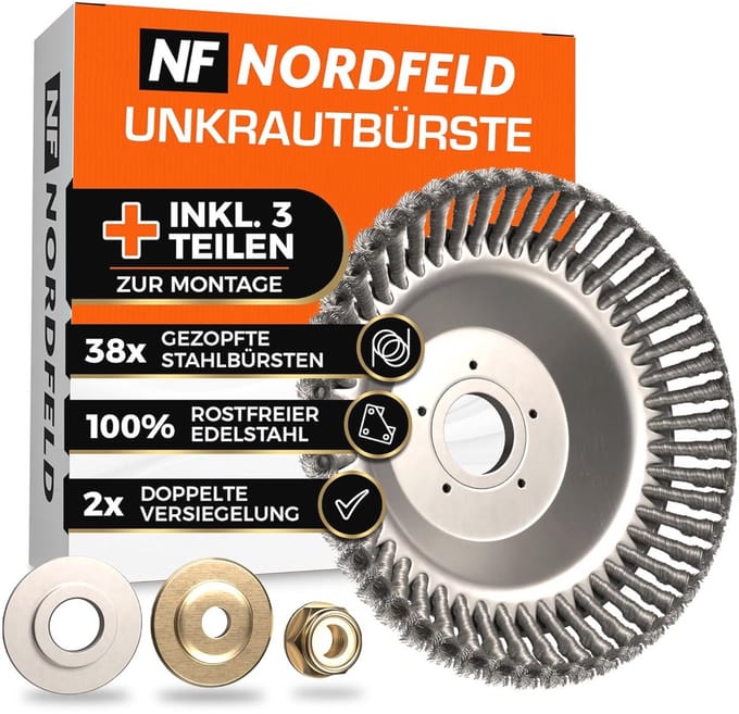Professionele onkruidborstel voor maaimachines - Effectieve mos- en onkruidverwijderaar met accessoires