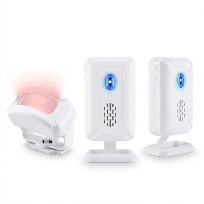 NBAP® Dubbele Opritverklikker - Entreemelder - Doorgangsmelder - Beveiliging - Wit