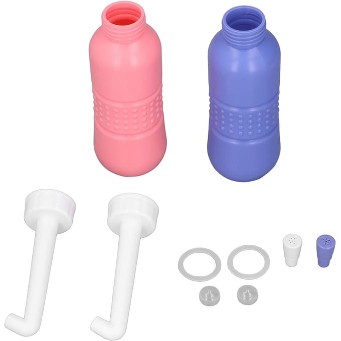 2 Stuks Draagbaar Handheld Bidet 450ML Sterk Elastisch Lichtgewicht Grote Volume Waterfles Sproeier pink