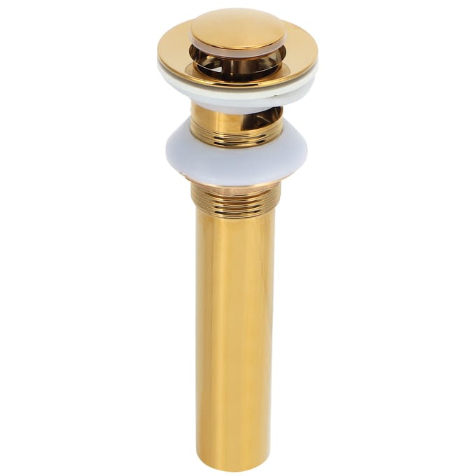 Bonde d'évier dorée sans trop-plein Anti-bouchage Robinet de salle de bain Bouchon de vidage pour lavabo Type 1 beige