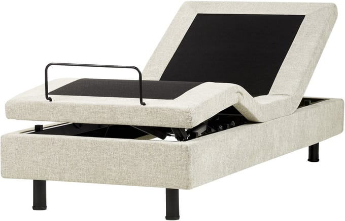 CASTELLAN - Bed zonder hoofdbord - Beige - 80 x 200 cm - Polyester
