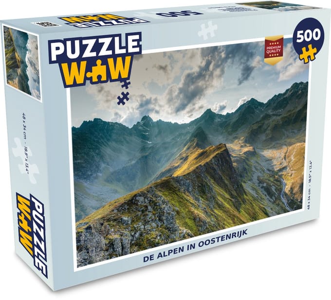Puzzel De alpen in Oostenrijk - Legpuzzel - Puzzel 500 stukjes
