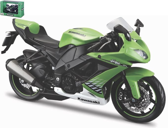 Maisto Kawasaki Ninja Zx-10R - Modelauto - Schaal 1:12 - Groen/Wit/Zwart