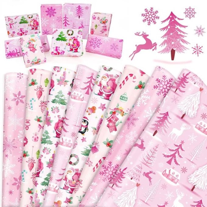 Allecto - Kerstinpakpapier - Cadeaupapier - Ideaal voor feestdagen