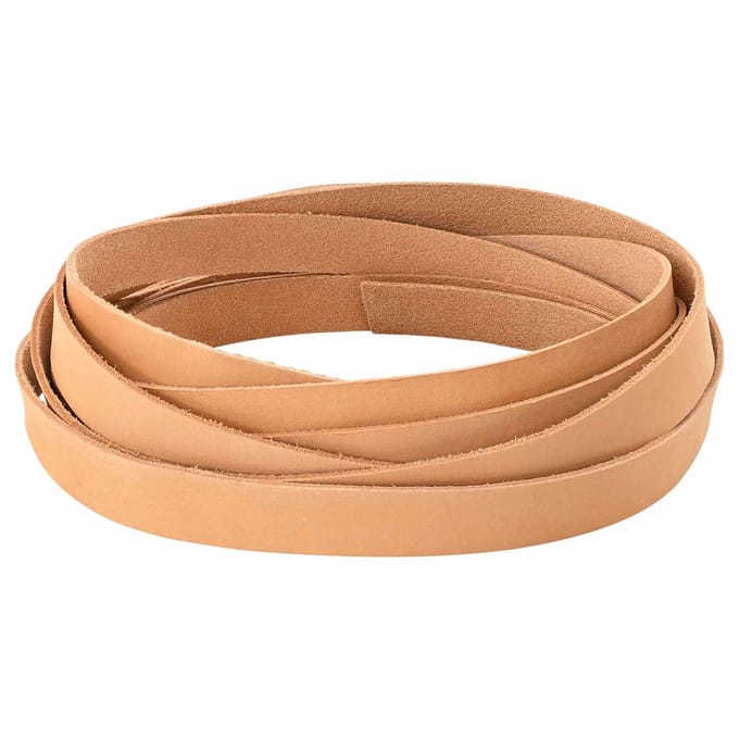 vidaXL - Leren - riem - 1 - Lichtbruin - 200 - x - 1 - cm - Leer