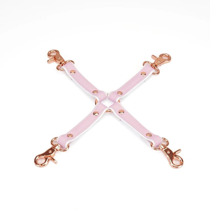 Liebe Seele - Fairy Collection - Exclusieve Lederen Hogtie - Roze/Wit