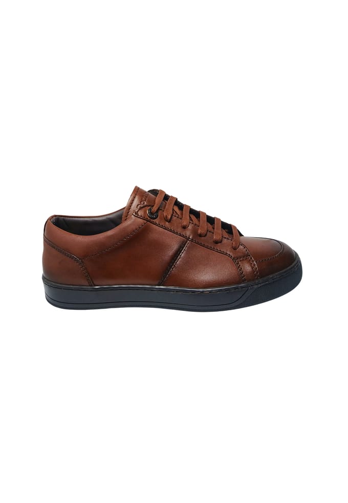 pb15013G9fvit300 Pollini Man Bruin leer