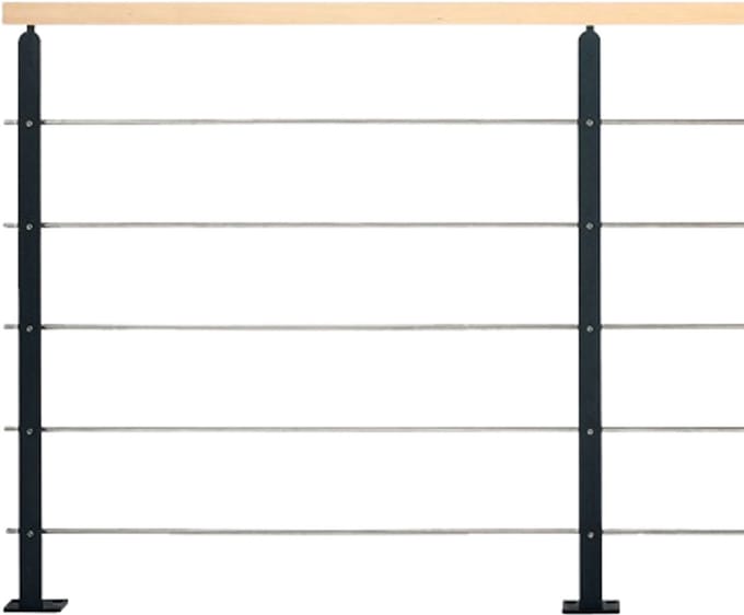 Kordo - Balustradeset - Universo - Zwart staal - 2 m