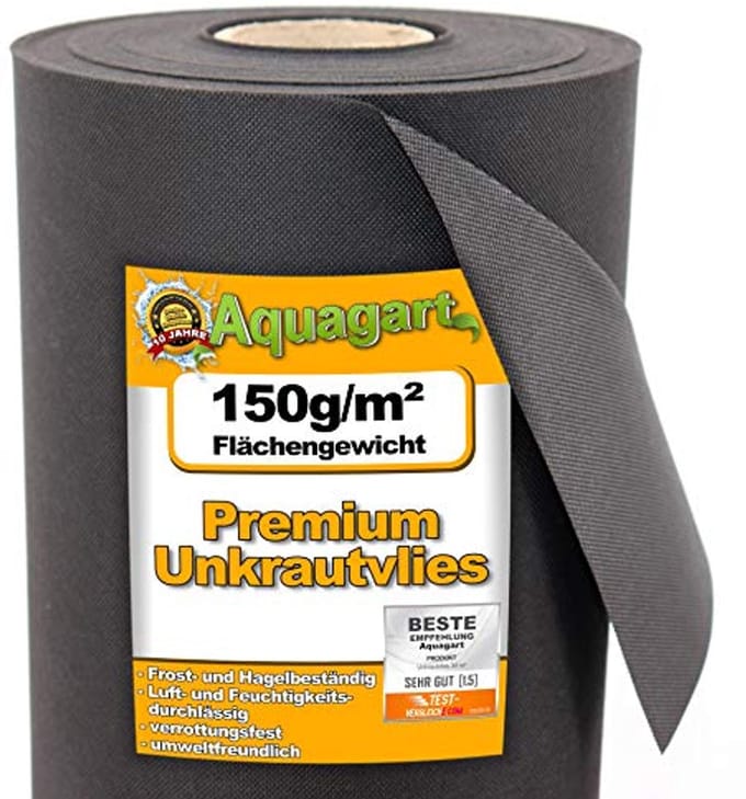 Tuinvlies 54m² - Onkruidbescherming, Zwart, 150g/m², 2m Breed