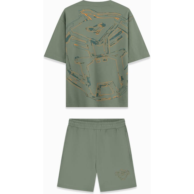 Black Bananas Kinderen Huge Sketch Twin Set, Mintgroen