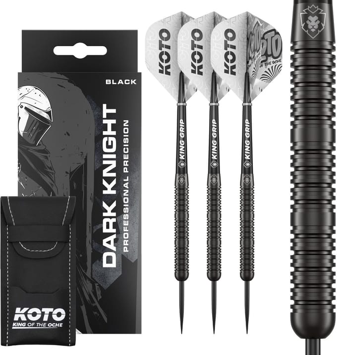 KOTO - Dark Knight - 22 G - Zwart - Dartpijlen - 80% Tungsten
