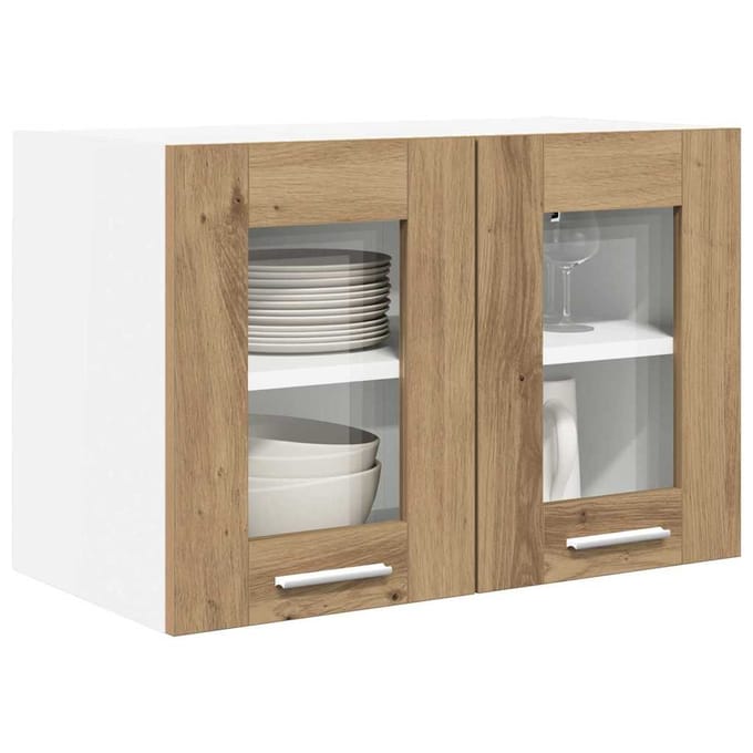 vidaXL Hangkast Riga 2 pcs Artisan Eiken 60 x 31 x 40 cm Bewerkt hout