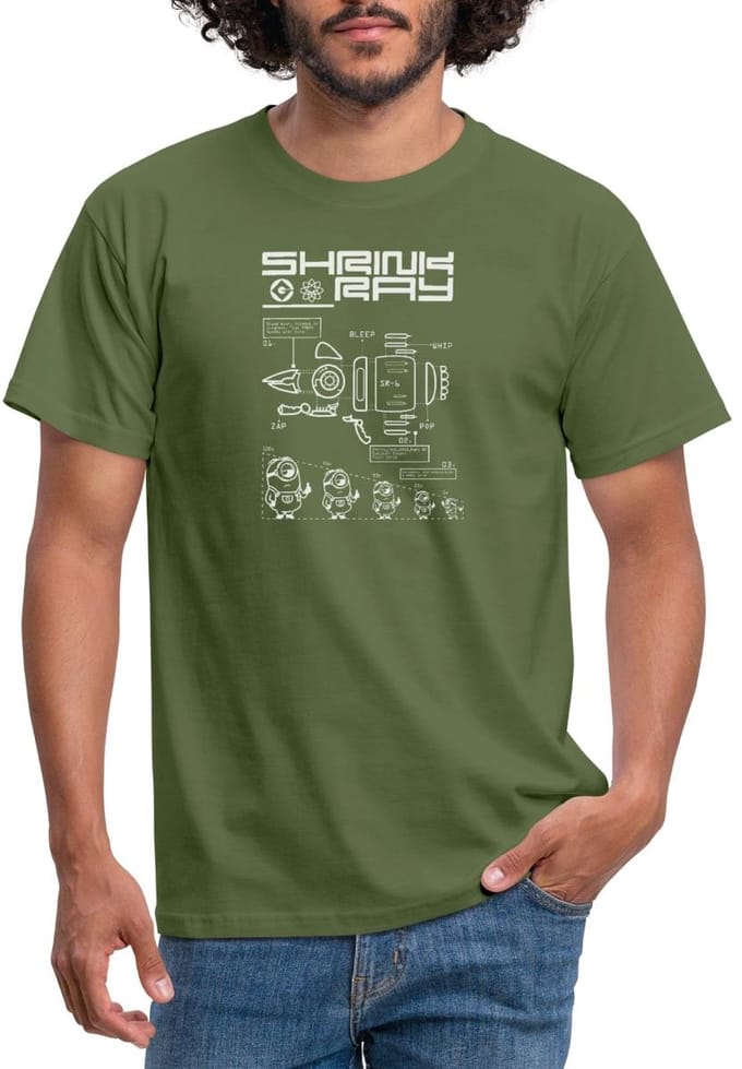 Minions Bouwplan Voor Krimpradiator T-Shirt Heren